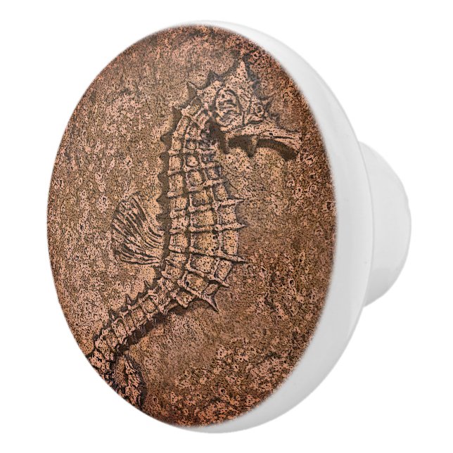 Pomo De Cerámica Arte digital Sandy Textured Seahorse (Derecha)