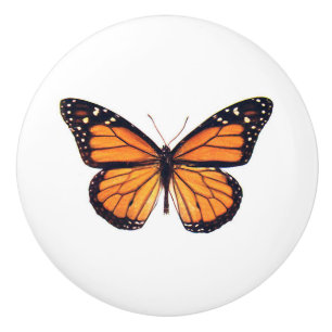 Pomo De Cerámica Arte hermoso del vintage de la mariposa de monarca