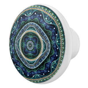 Pomo De Cerámica Arte místico del Grand Royal Julian Fractal Manda