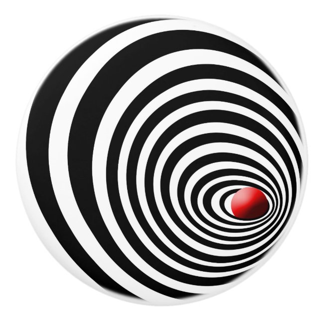 Pomo De Cerámica Arte óptico del túnel de tiempo (Anverso)