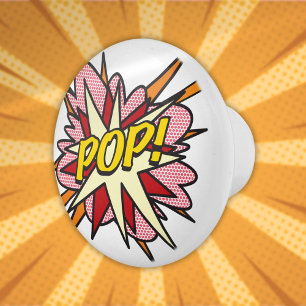 Pomo De Cerámica Arte Pop de Cómic Retro Divertido