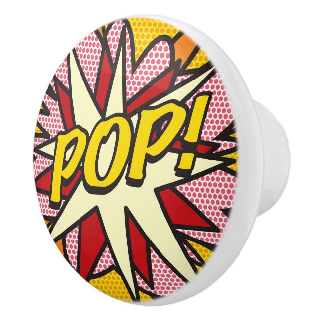 Pomo De Cerámica Arte Pop de Cómic Retro Divertido POP (Derecha)