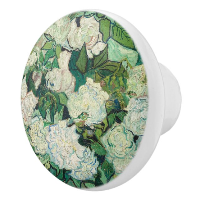 Pomo De Cerámica Arte Van Gogh White Roses (Derecha)