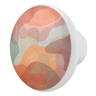 Pomo de cerámica artística único con un color vivo