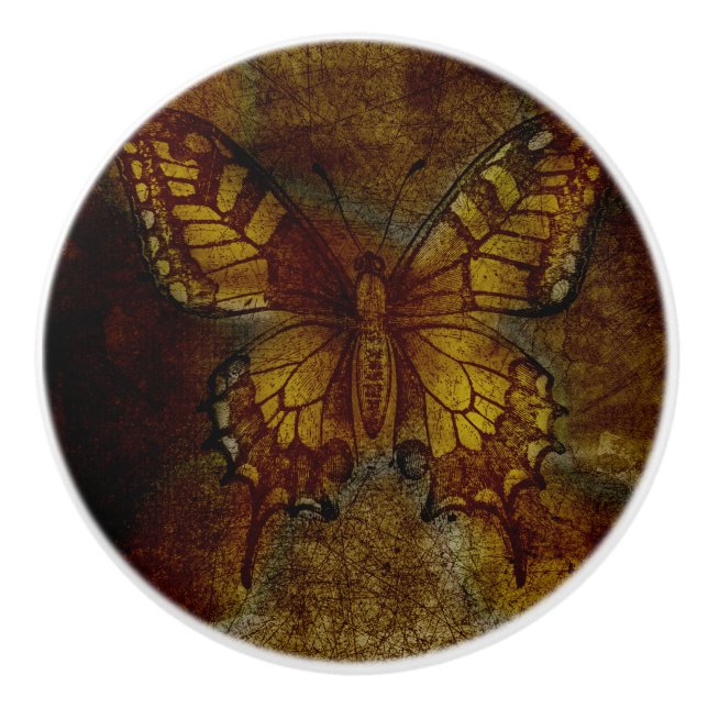 Pomo De Cerámica Artsy Butterfly (Anverso)