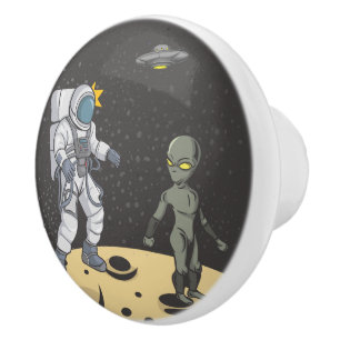 Pomo De Cerámica Astronauta y extranjera