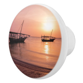 Pomo De Cerámica Atardecer en Zanzíbar