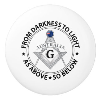 Pomo De Cerámica Australia freemasonry sign