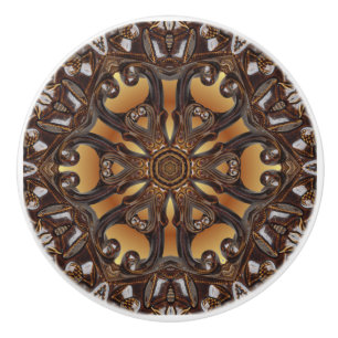 Pomo De Cerámica Avant-Garde, Oro toscano/Russet, Toscana 043-B ~