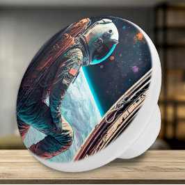 Pomo De Cerámica Aventura astronauta
