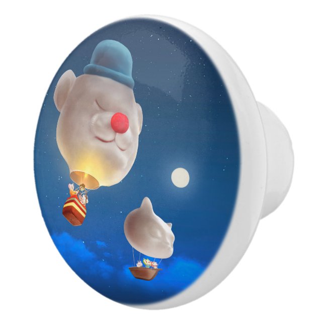 Pomo De Cerámica Aventura con globo de cielo nocturno (Derecha)