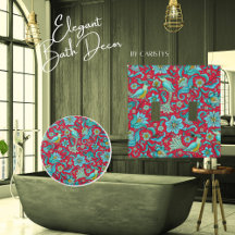 Aves, Florales, Azules, Rojo