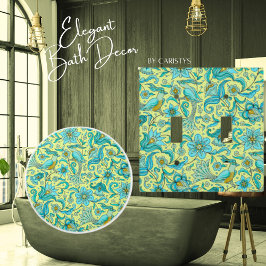 Pomo De Cerámica Aves Florals Blues, Amarillo