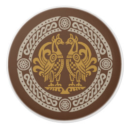 Pomo De Cerámica Aves medievales