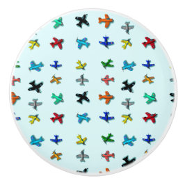 Pomo De Cerámica Aviones Tira de Cerámica Azul Luz