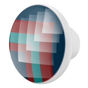 Pomo De Cerámica azul burdeos verde azulado