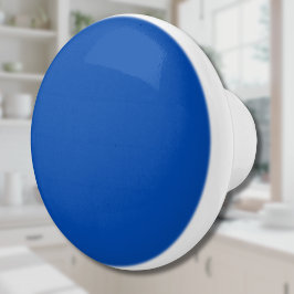 Pomo De Cerámica Azul Cobalto Color Sólido | Clásico | Elegante