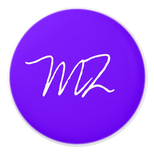 Pomo De Cerámica Azul índigo eléctrico personalizado (Anverso)