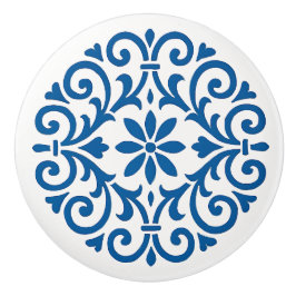 Pomo De Cerámica Azul y blanco Estilo Azulejo Estilo Cerámica Knob