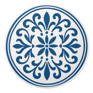 Pomo De Cerámica Azul y blanco Estilo Azulejo Estilo Cerámica Knob