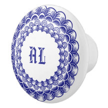 Azul y blanco retro Chinoiserie personalizado