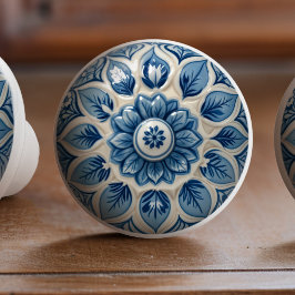 Pomo De Cerámica Azulejo Blue Elegance Ceramic KnobPull