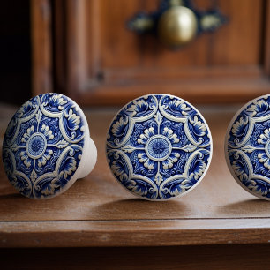 Pomo De Cerámica Azulejo Lisboa Patrón Talavera Diseño cerámico