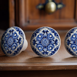 Pomo De Cerámica Azulejo Lisboa Patrón Talavera Diseño cerámico