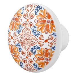 Pomo De Cerámica Azulejos italianos azules y blancos