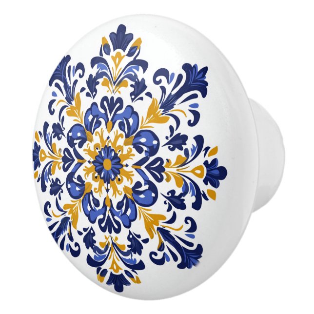 Pomo De Cerámica 💙 💛 Azulejos Royal Lisboa (Derecha)