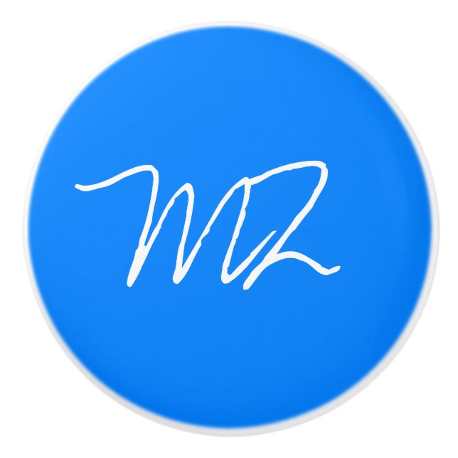 Pomo De Cerámica Azure Blue personalizado (Anverso)