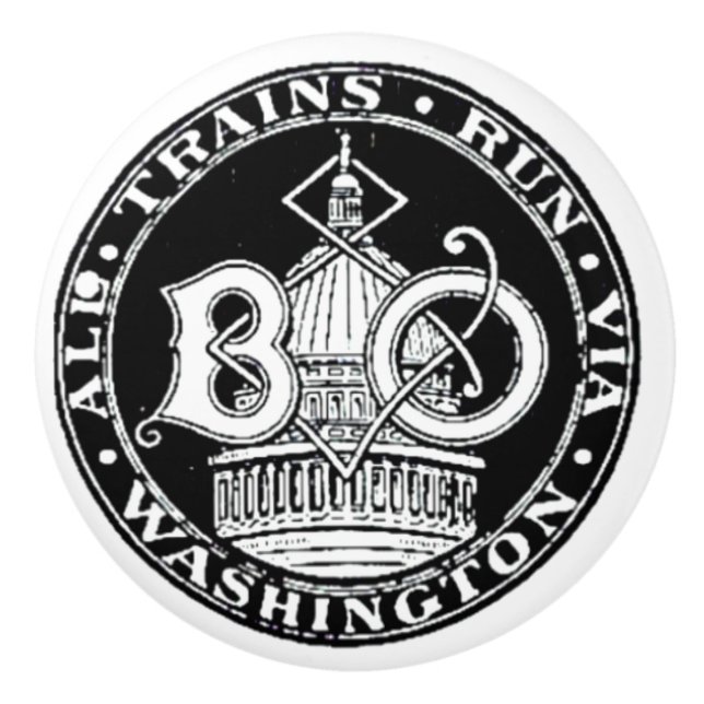 Pomo De Cerámica B+Botón de cerámica Blue Line de los trenes reales (Anverso)