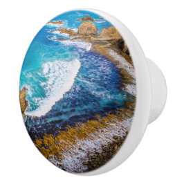 Pomo De Cerámica Bahía Roaring En Punto Nugget