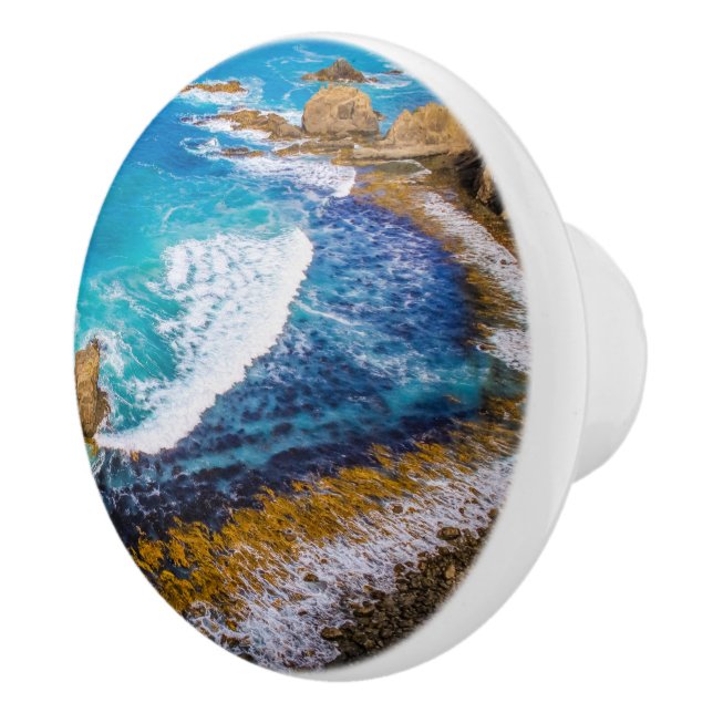 Pomo De Cerámica Bahía Roaring En Punto Nugget (Derecha)