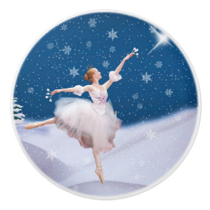 Pomo De Cerámica Bailarina de la reina de la nieve