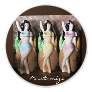 Pomo De Cerámica Bailarines hula hawaianos Thunder_Cove