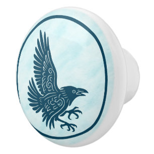 Pomo De Cerámica Baile Blue Raven