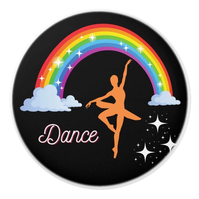 Pomo De Cerámica Baile Rainbow Ballerina (Anverso)