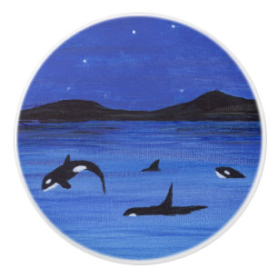 Pomo De Cerámica Ballenas asesinas