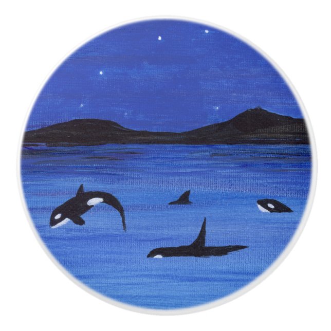 Pomo De Cerámica Ballenas asesinas (Anverso)