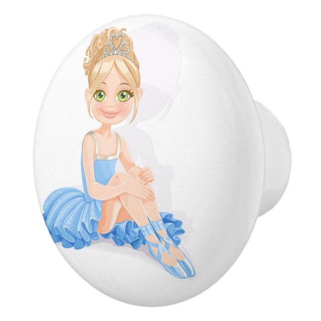 Pomo De Cerámica Ballerina Cabinet Knob (Derecha)