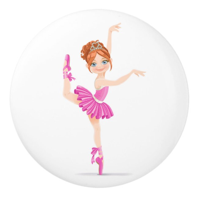 Pomo De Cerámica Ballerina Cabinet Knob (Anverso)
