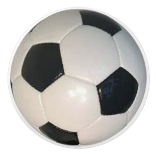 Pomo De Cerámica Balón de fútbol en botones de cerámica y tirone