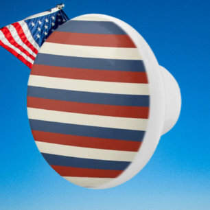 Pomo De Cerámica Bandas Americana - Cubo de Cajón Cerámico