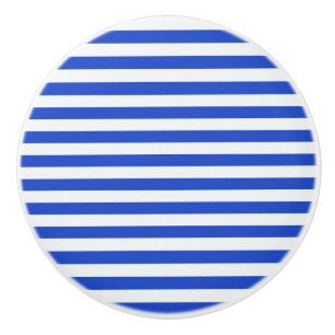 Pomo De Cerámica Bandas combinadas azules reales de Shirley Taylor