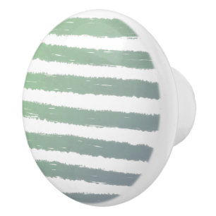 Pomo De Cerámica Bandas de color blanco gris verde