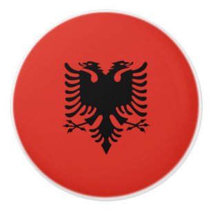 Pomo De Cerámica Bandera albanesa