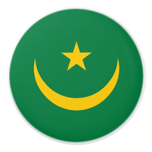 Pomo De Cerámica Bandera antigua de Mauritania (Anverso)