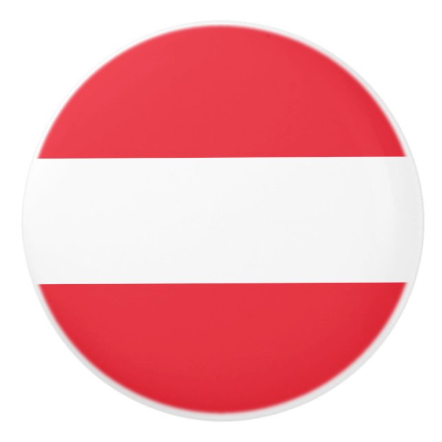 Pomo De Cerámica Bandera austríaca (Anverso)