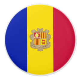 Pomo De Cerámica Bandera de Andorra